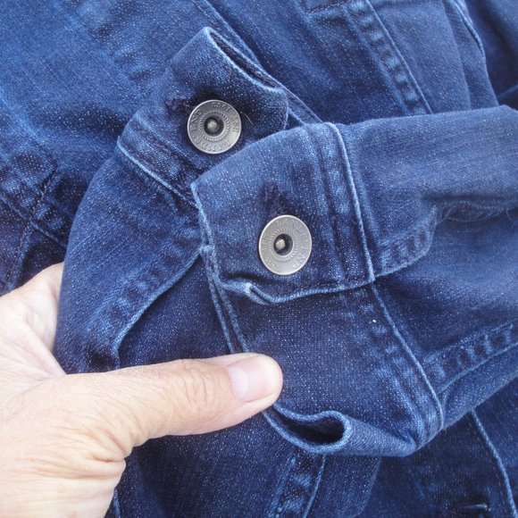 Lands' End Denim Jean Jacket Ladies Size M(10-12) - Picture 5 of 9